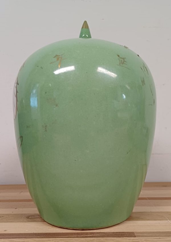 Chinese pot met deksel en grote Chinese vaas - Afbeelding 2