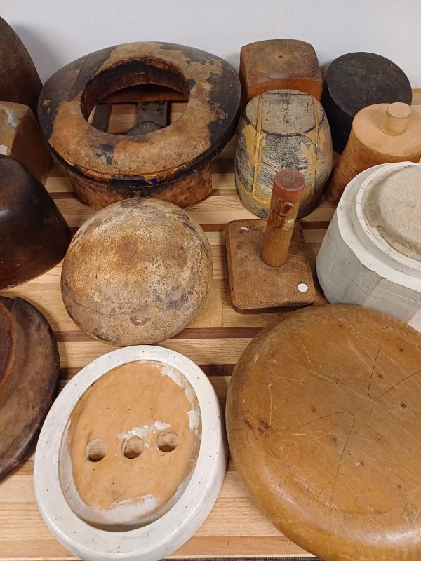 Vintage houten hoedenmallen / mal - 14 stuks - Afbeelding 4