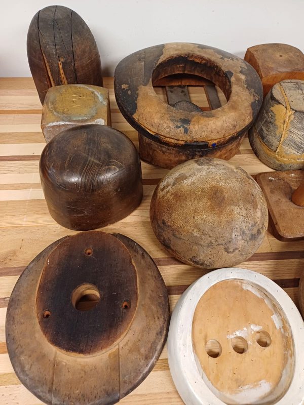 Vintage houten hoedenmallen / mal - 14 stuks - Afbeelding 7