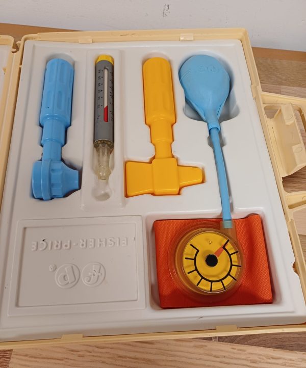 Vintage Fisher Price Medische Set 1977 - Vintage Speelgoed - Afbeelding 3