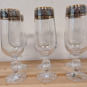 Bohemia kristallen champagne glazen - 6 stuks