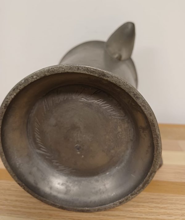 Antieke Tinnen Schenkkan met Gravure - Quart VR - Afbeelding 9