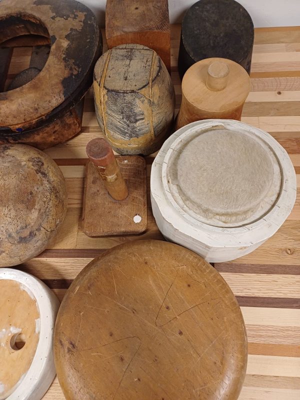 Vintage houten hoedenmallen / mal - 14 stuks - Afbeelding 12