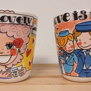 Blond Amsterdam mokken - 2 stuks (1 van KLM)
