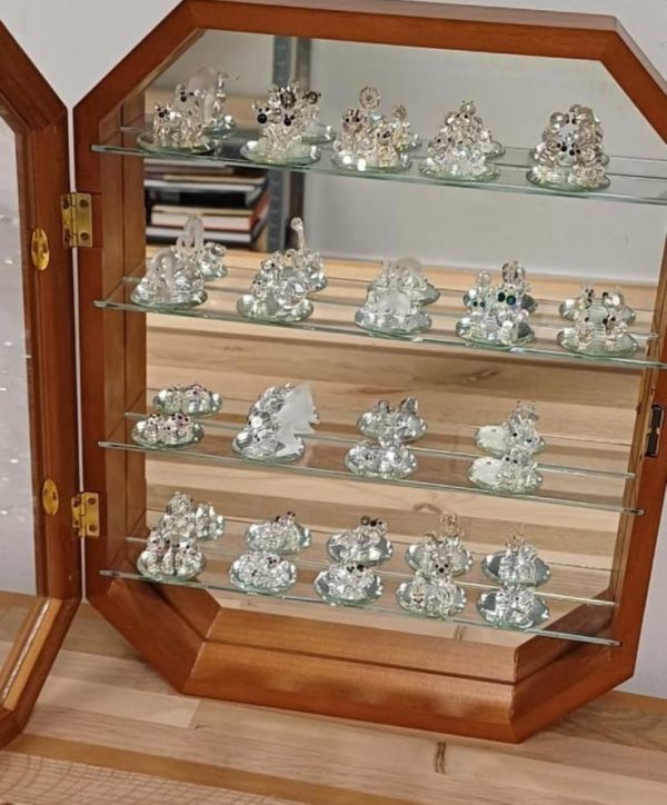 Vitrinekastje met 19 AB signed crystal / kristal diertjes - Afbeelding 15