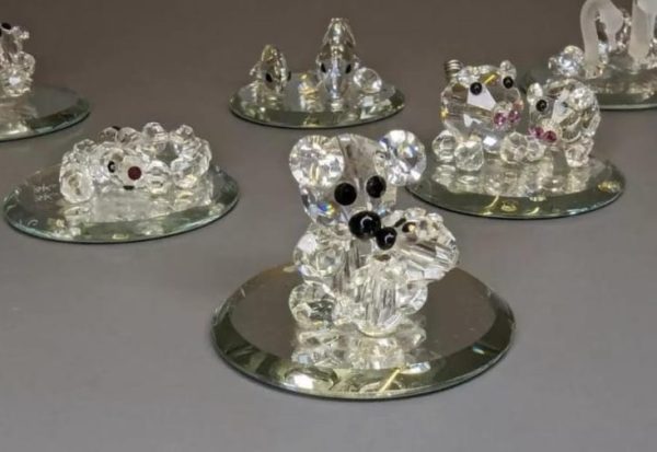 Vitrinekastje met 19 AB signed crystal / kristal diertjes - Afbeelding 18