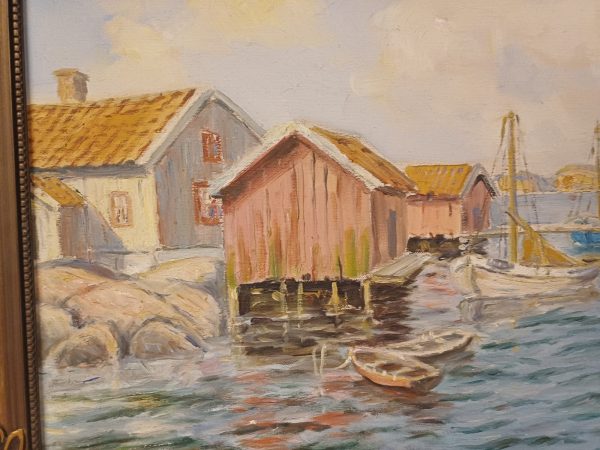 Olieverfschilderij John Ullman - Zweeds kustlandschap - Afbeelding 5
