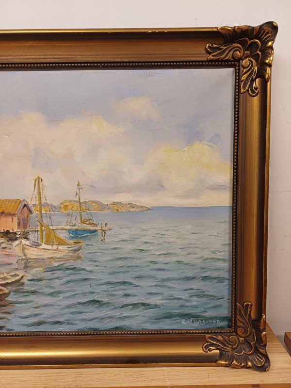 Olieverfschilderij John Ullman - Zweeds kustlandschap - Afbeelding 7