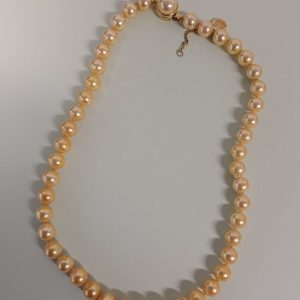 Majorica parelsnoer / parelketting - verguld 925 parels