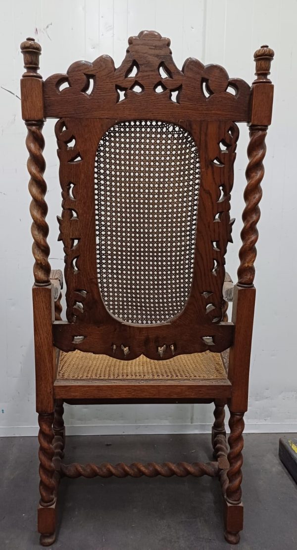 Vintage rieten leunstoel - 19de eeuw - Afbeelding 14