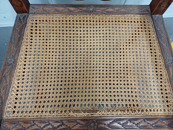 Vintage rieten leunstoel - 19de eeuw - Afbeelding 16