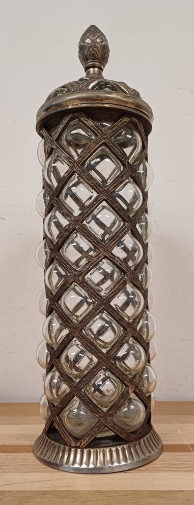 Vintage handgeblazen bubble glass apothekerspot