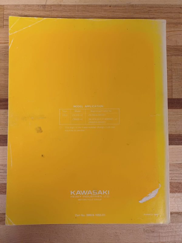 Kawasaki GPz500R GPz600R Motorcycle Service Manual - Afbeelding 6