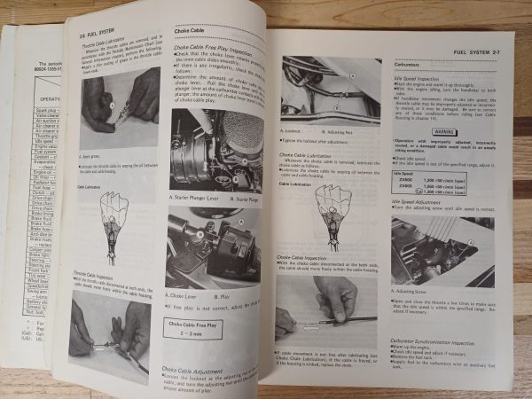 Kawasaki GPz500R GPz600R Motorcycle Service Manual - Afbeelding 7