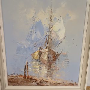 Cunningham Zeilboot & IJsberg Schilderij