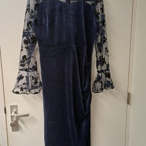 Mooie blauwe velvet jurk - JJ's House - NIEUW