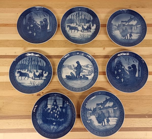 Royal Copenhagen wandborden - 8 stuks