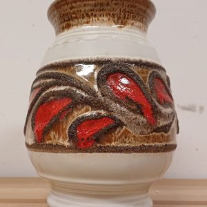 Vintage Oost-Duitse lava vaas Strehla GDR 1427