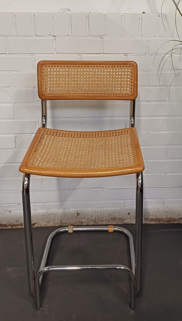 Cesca stijl barkruk met rotan zitting