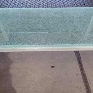 Glazen tafel / eettafel - craquelé glas