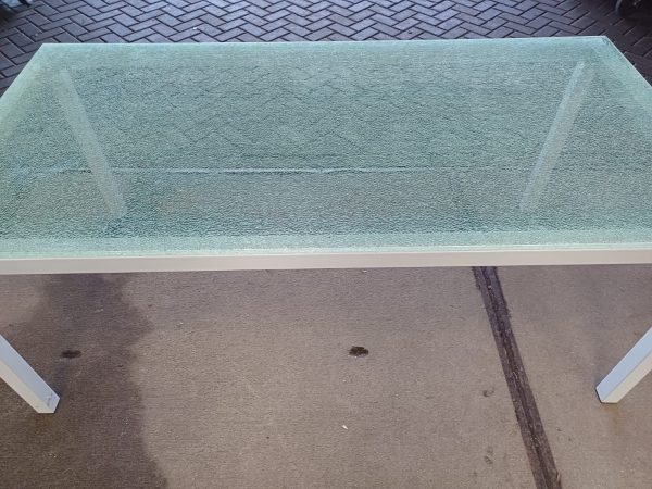 Glazen tafel / eettafel - craquelé glas
