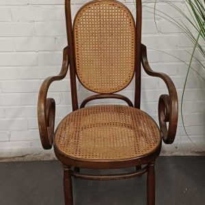 Vintage stoel met webbing - Thonet stijl