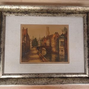 Antieke ets / gravure - van Riet & mooie lijst