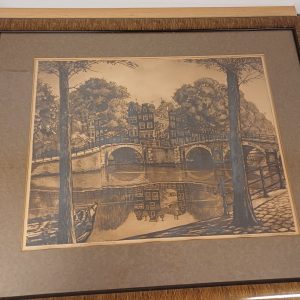 Ets Cornelis Brandenburg - Grachten Amsterdam