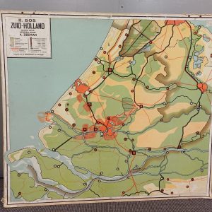 Vintage schoolplaat Zuid Holland