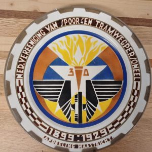 Wandbord Ned. Ver. Tramwegpersoneel - Petrus Regout