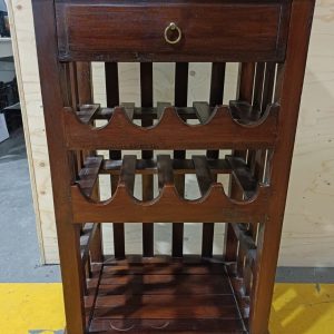 Houten wijnrek / wijnkast met lade