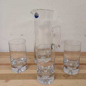 Krosno schenkkan / waterkan en 3 glazen - Bonny