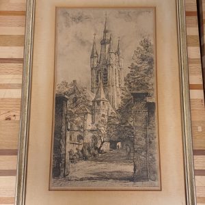 Ets Willem Gerard Hofker - Grote kerk Delft