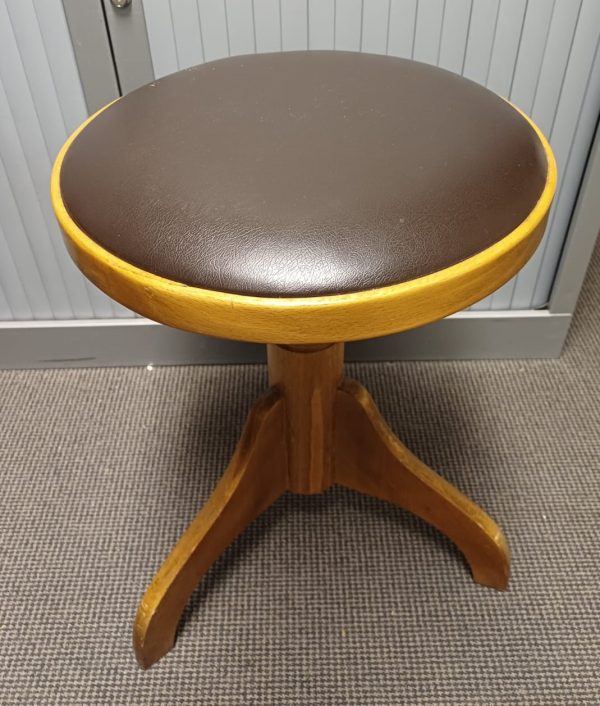 Vintage Pianokruk - hout - rond