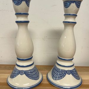 2 keramische kandelaars van Trevor Howard