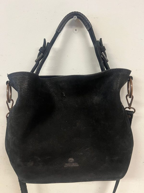 Leren schoudertas Fred Dela Bretoniere Zwart