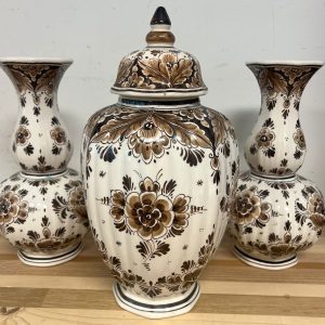 Golda Brown Pot met twee vazen