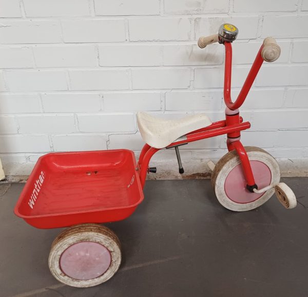Winther driewieler fiets rood met achterbak