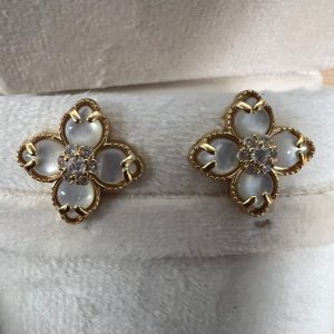 Latelita Clover Oorbellen 925 Verguld - Nieuw