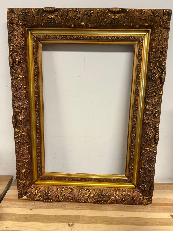 Gouden barok lijst zware kwaliteit hout en gips