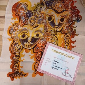 Hand made Batik Painting - Maskers & Certificate
