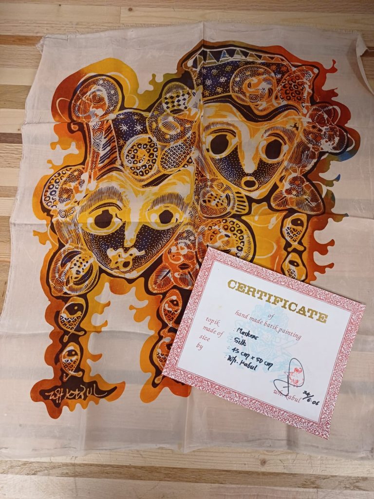 Hand made Batik Painting - Maskers & Certificate