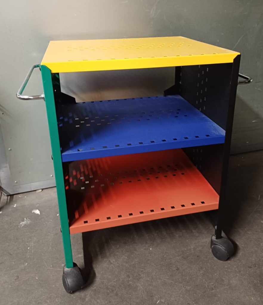 Memphis Thomado stijl trolley / bijzettafel - verrijdbaar