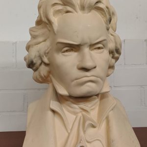 Gipsen buste van Beethoven - gesigneerd Setto