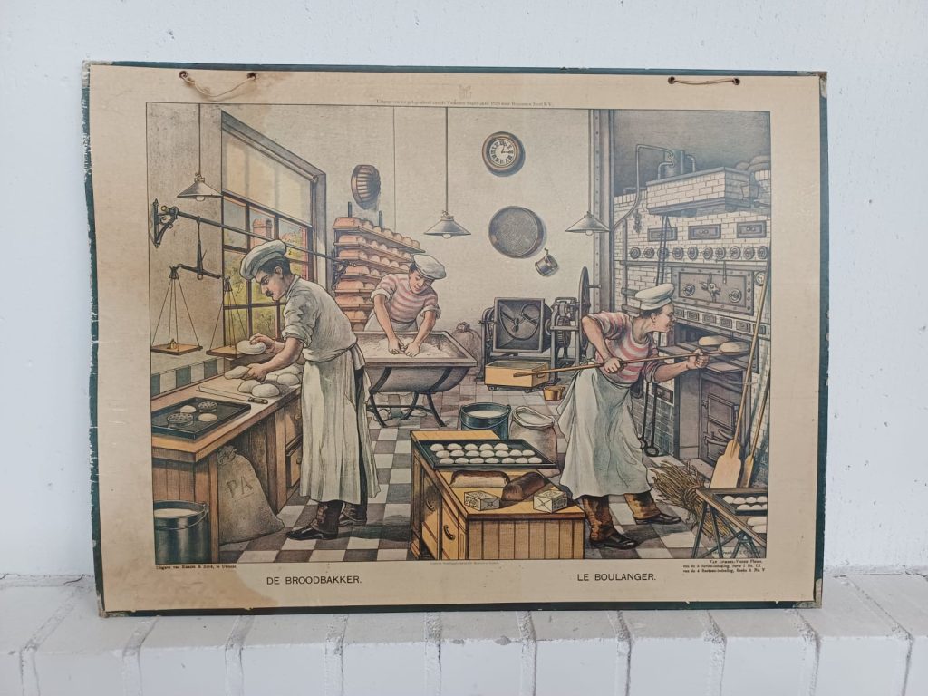 Vintage schoolplaat - De Broodbakker