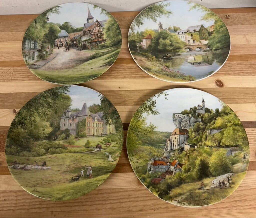 4 Michel Julien verzamelborden - Franse landschappen