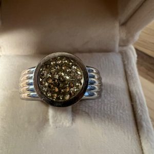 Melano ring staal met verwisselbare bovenkant maat 58