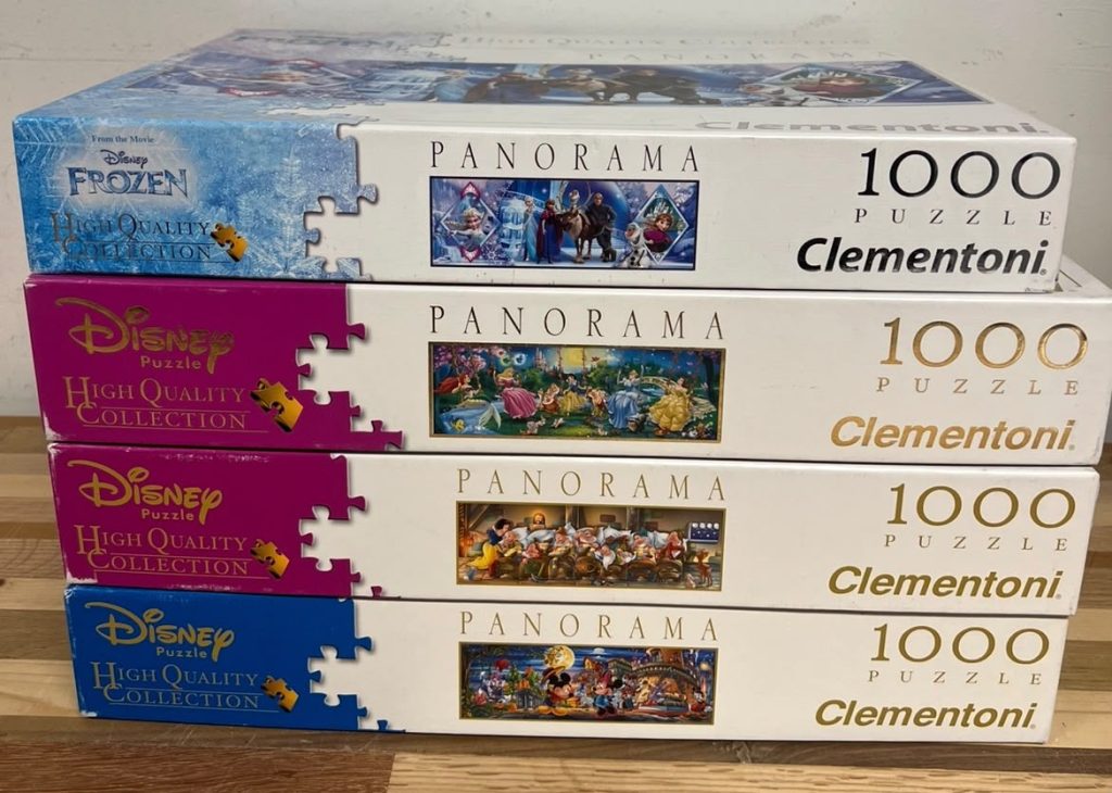 4 Clementoni Disney Panorama Puzzels - 1000 stukjes