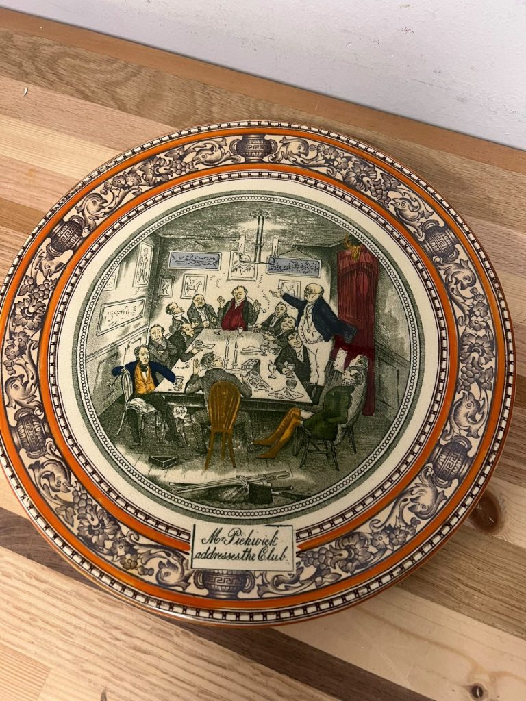 Antiek Adams Dickens Pickwick - Papers Decoratief Bord