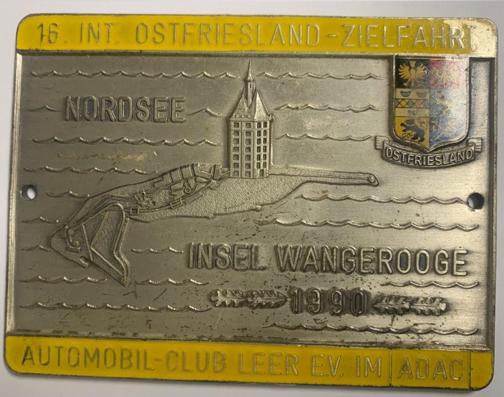 Plaquette van de Oldtimerrally 1990